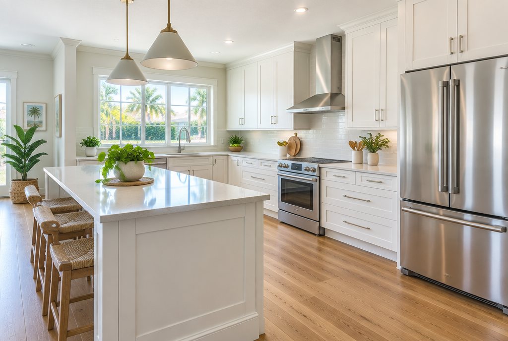 Kitchen in a Jacksonville home after a Tidy Up Services deep clean