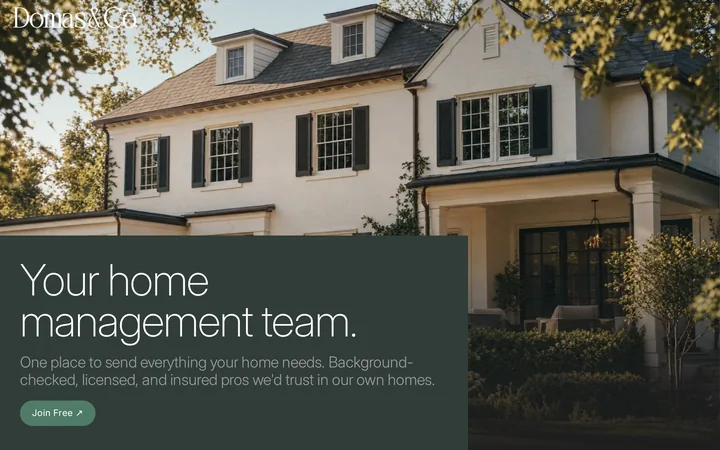 Domas & Co. marketing website, home page